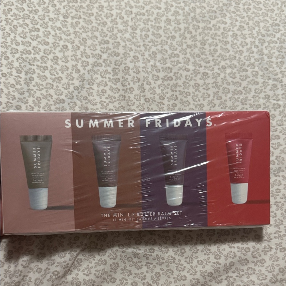 Summer Fridays Lip Balm Trio in Red, Purple, and Brown